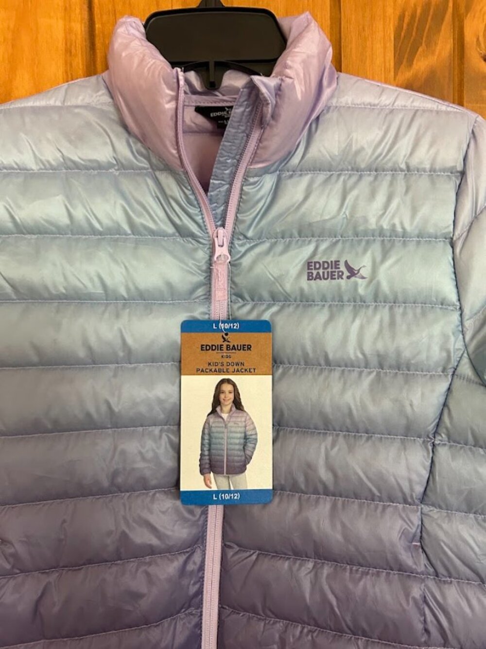 New! Beautiful Eddie Bauer Kids Down Packable Jacket - Picture 4 of 16